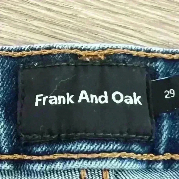 FRANK & OAK BLUE SKINNY JEANS SIZE 29 STRETCH DENIM - Picture 4 of 14